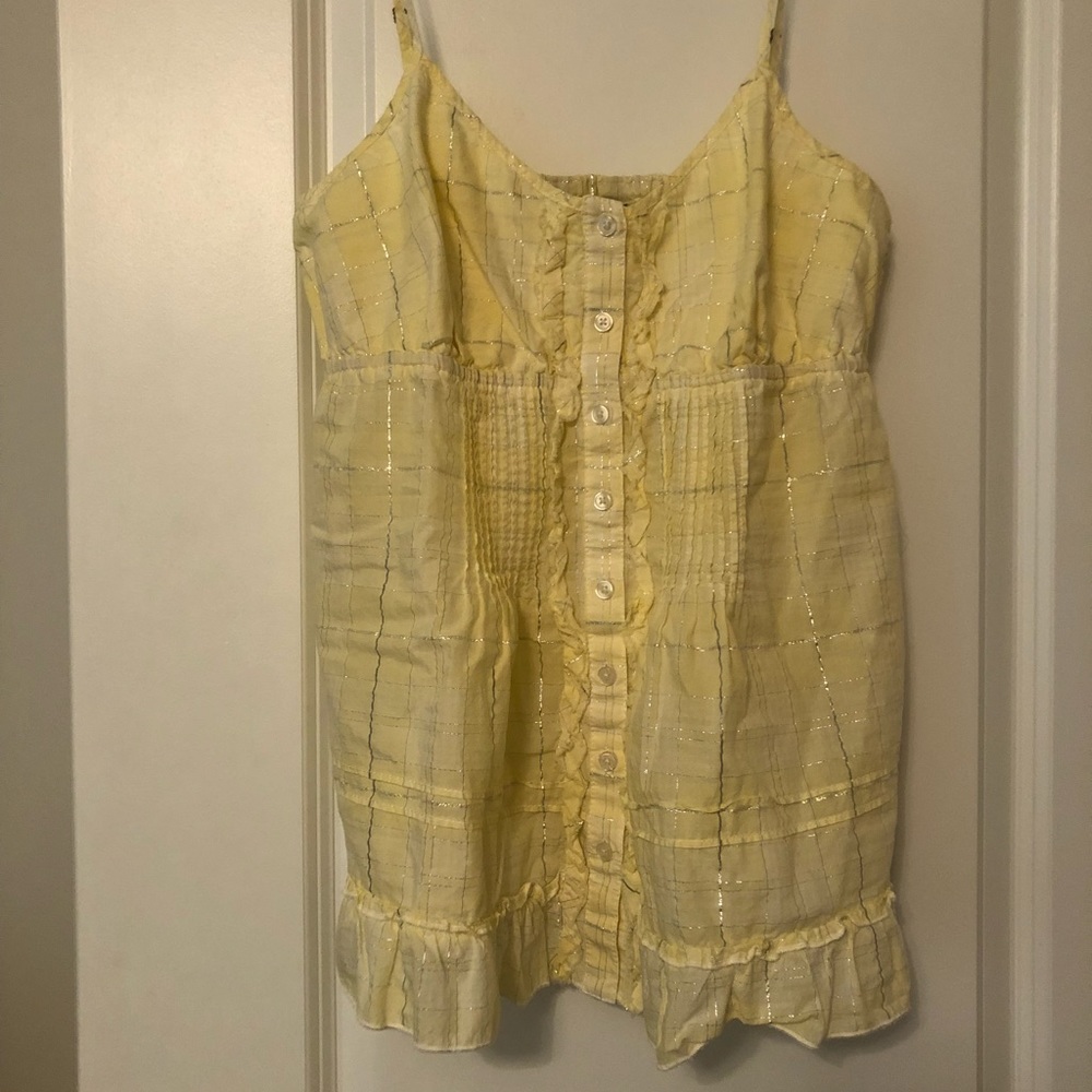 Express Pale Yellow Blouse Tank